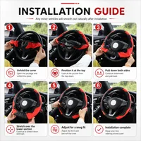 🖤 Luxury Carbon Fiber Steering Wheel Cover — Sleek PU Leather Grip for a Sporty Premium Drive thumbnail 4