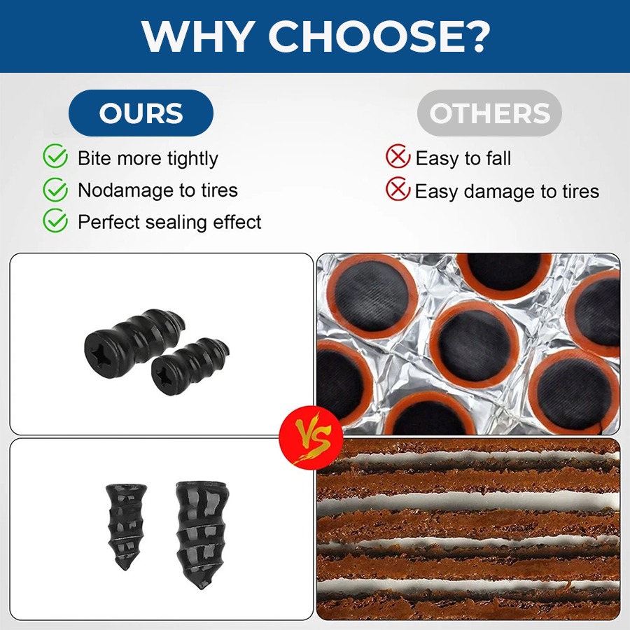 🔥 Last Day 50% OFF🔩 60PCS Self-Sealing Tire Repair Rubber Nails Kit with 2 Sizes thumbnail 6