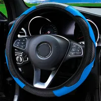 🖤 Luxury Carbon Fiber Steering Wheel Cover — Sleek PU Leather Grip for a Sporty Premium Drive thumbnail 5