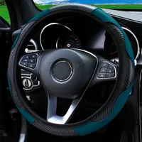 🖤 Luxury Carbon Fiber Steering Wheel Cover — Sleek PU Leather Grip for a Sporty Premium Drive thumbnail 7