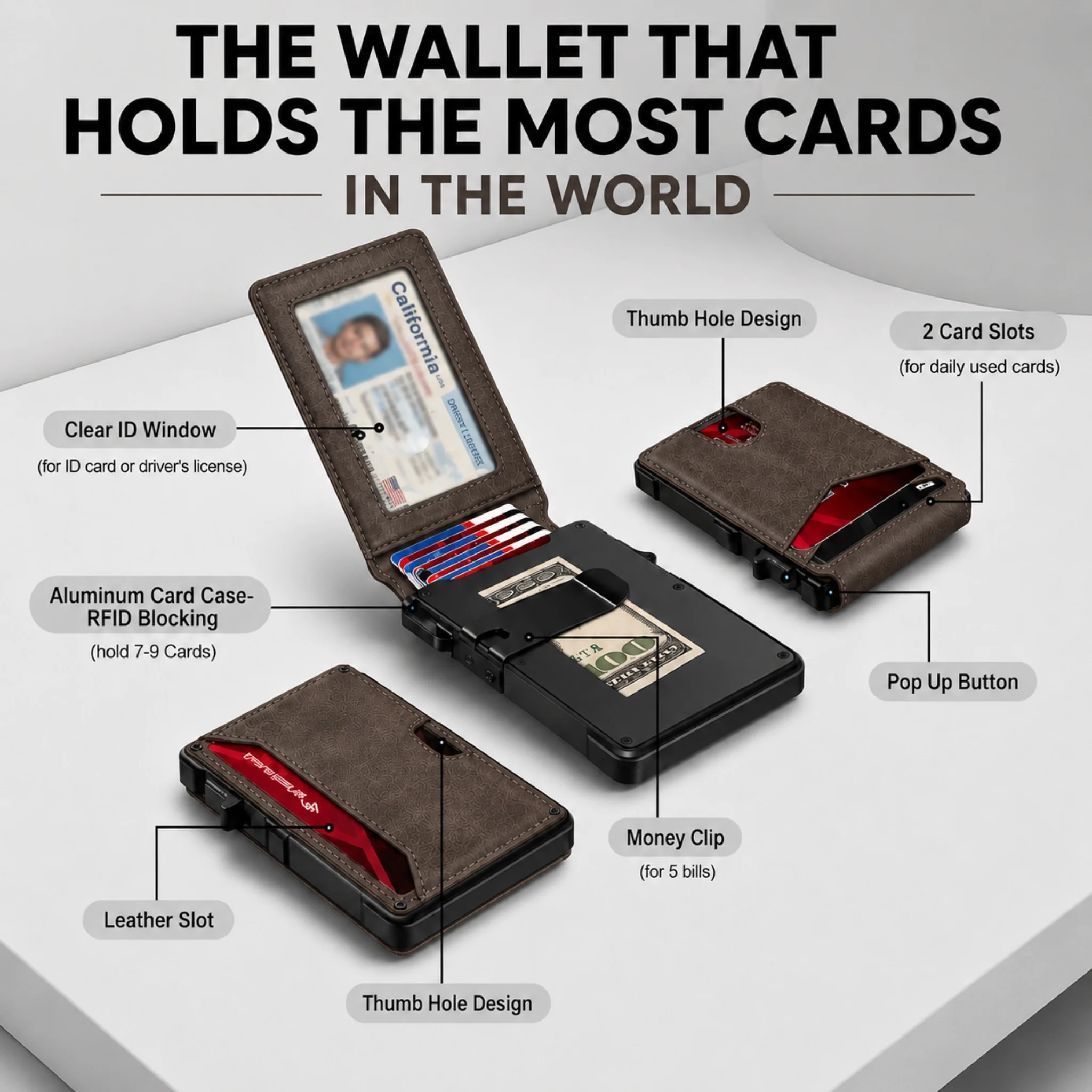 💥LAST DAY 60% OFF✨ Minimalist Wallet - Maximum Capacity. Minimal Footprint. thumbnail 3