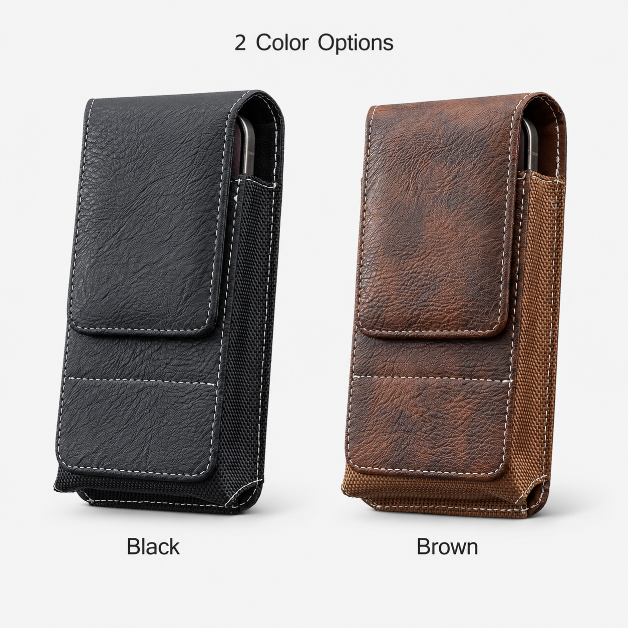 ⚡Big Discount | Waist Belt Cell Phone Pouch 📱 Multi-Pocket Leather Holster with Card Holder thumbnail 13