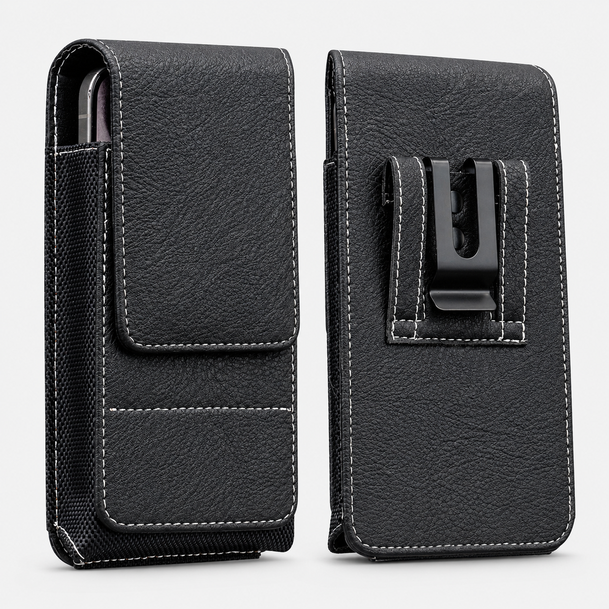 ⚡Big Discount | Waist Belt Cell Phone Pouch 📱 Multi-Pocket Leather Holster with Card Holder thumbnail 12