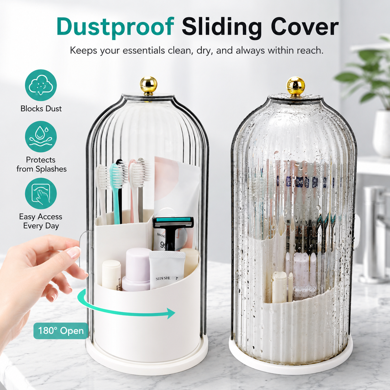 360° Dustproof Toothbrush Organizer – Keep Your Bathroom Clean & Clutter-Free | 50% OFF 🪥✨ thumbnail 2