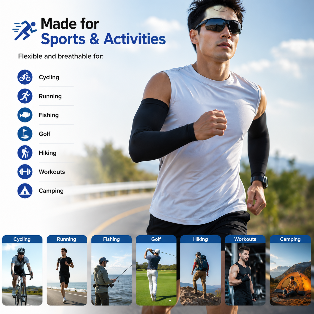 4 Pairs Cooling Arm Sleeves – 50% OFF ☀️ thumbnail 7