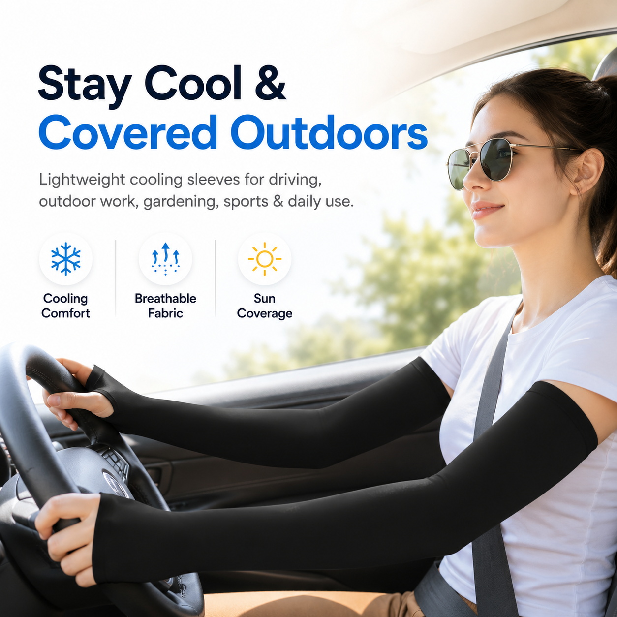4 Pairs Cooling Arm Sleeves – 50% OFF ☀️ - Image 1