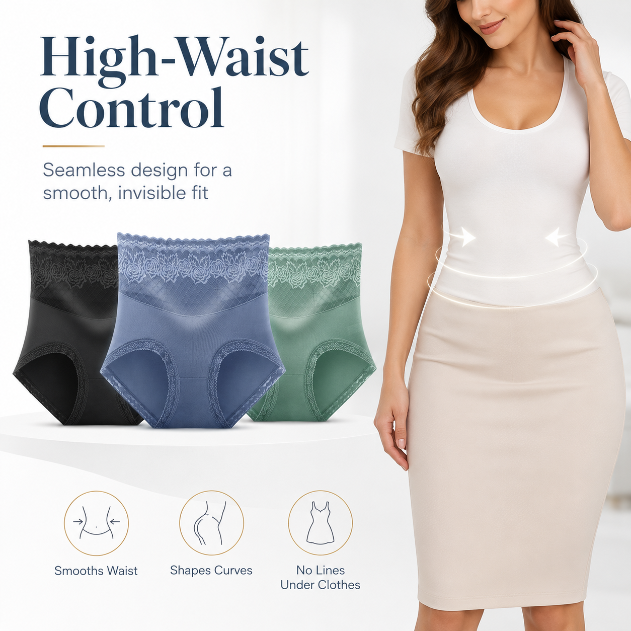 🏆 SmoothLift High-Waist Panties 👙 Silky Comfort High Waist Hip Lift Panties 🩷🩷 thumbnail 8