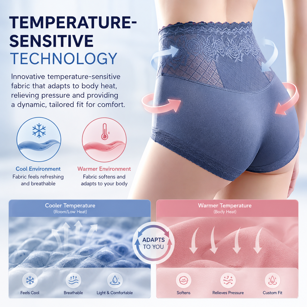 🏆 SmoothLift High-Waist Panties 👙 Silky Comfort High Waist Hip Lift Panties 🩷🩷 thumbnail 7