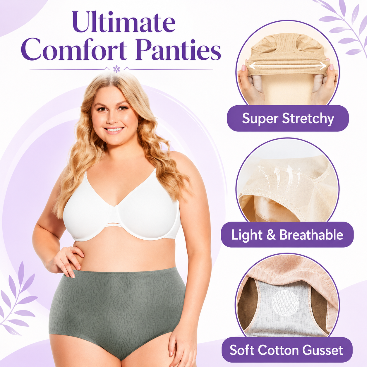 🏆 SmoothLift High-Waist Panties 👙 Silky Comfort High Waist Hip Lift Panties 🩷🩷 thumbnail 4