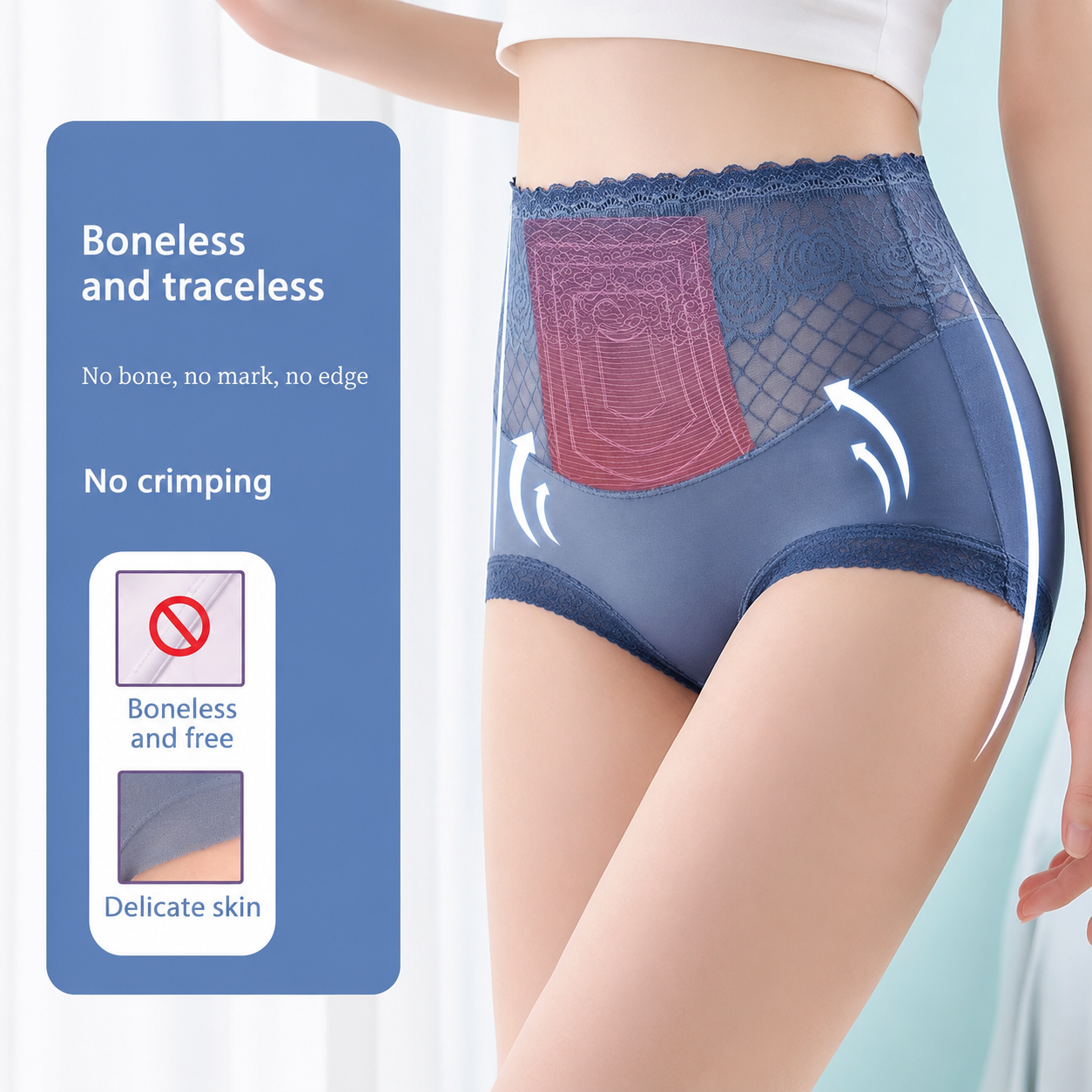 🏆 SmoothLift High-Waist Panties 👙 Silky Comfort High Waist Hip Lift Panties 🩷🩷 thumbnail 5