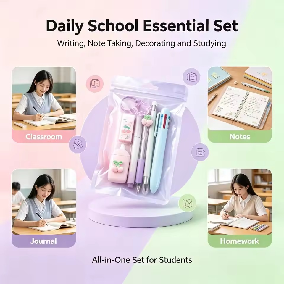 🔥 Back-To-School Sale — 65% OFF 🎒 7pcs/set Colorful School Stationary Kits thumbnail 6