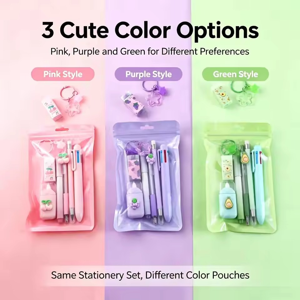 🔥 Back-To-School Sale — 65% OFF 🎒 7pcs/set Colorful School Stationary Kits - Image 1