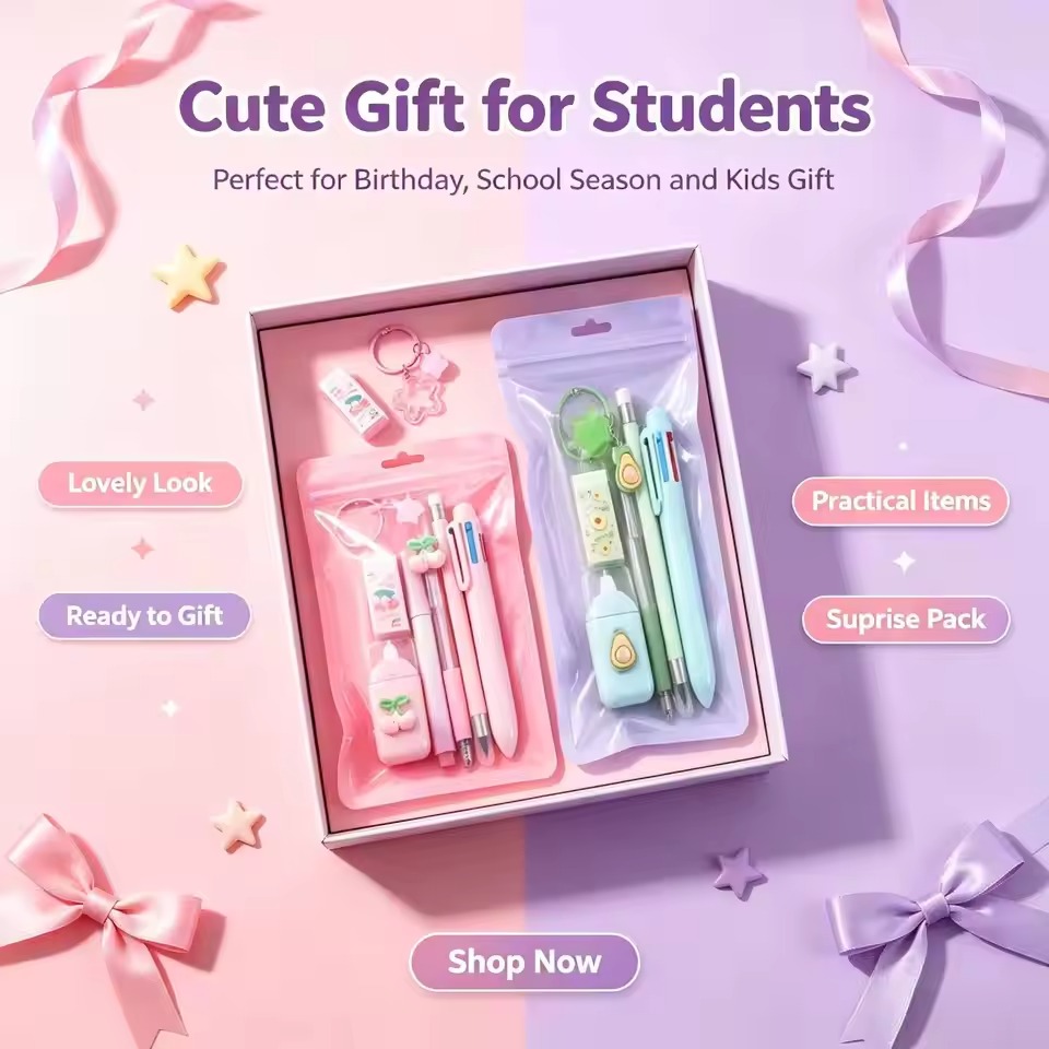 🔥 Back-To-School Sale — 65% OFF 🎒 7pcs/set Colorful School Stationary Kits thumbnail 2