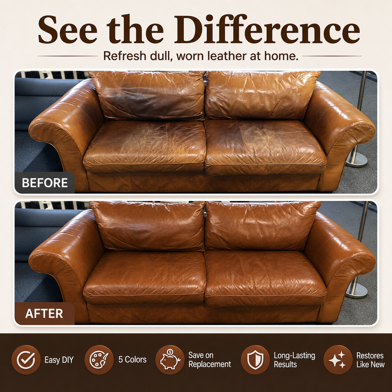 🛋️ Leather Scratch & Peel Repair Paste – Restore Worn Leather at Home | 49% OFF 💥 thumbnail 4