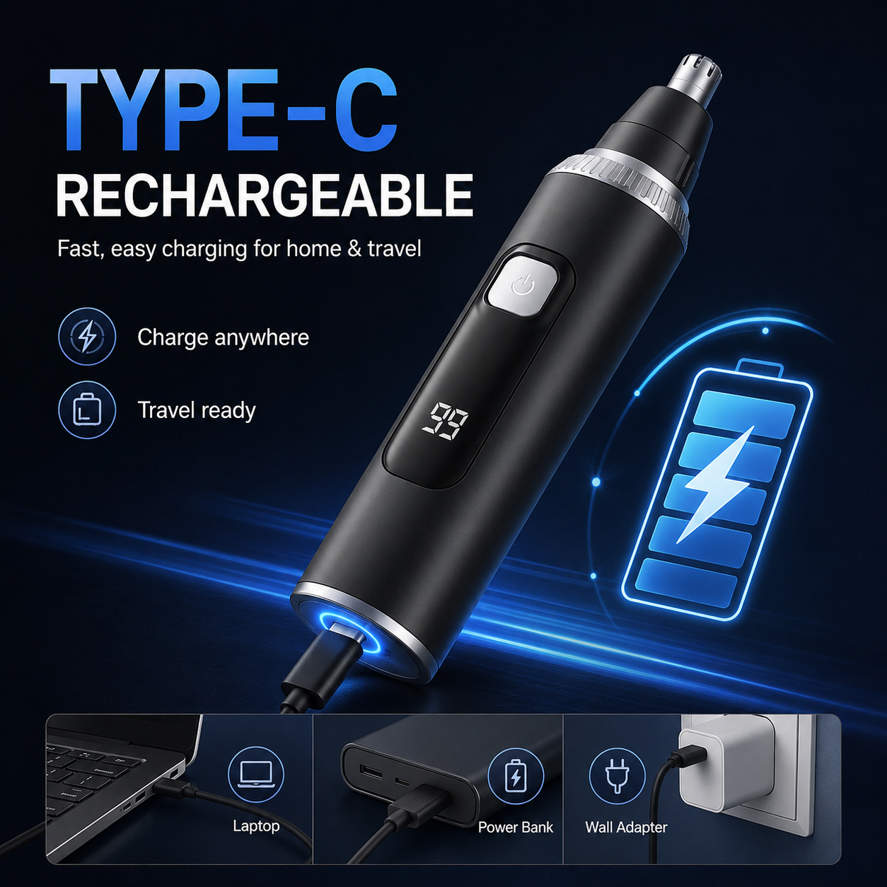 ⚡ LIMITED-TIME OFFER — SAVE 49% + FREE US SHIPPING - Precision Nose & Ear Hair Trimmer 🏆💈 thumbnail 4