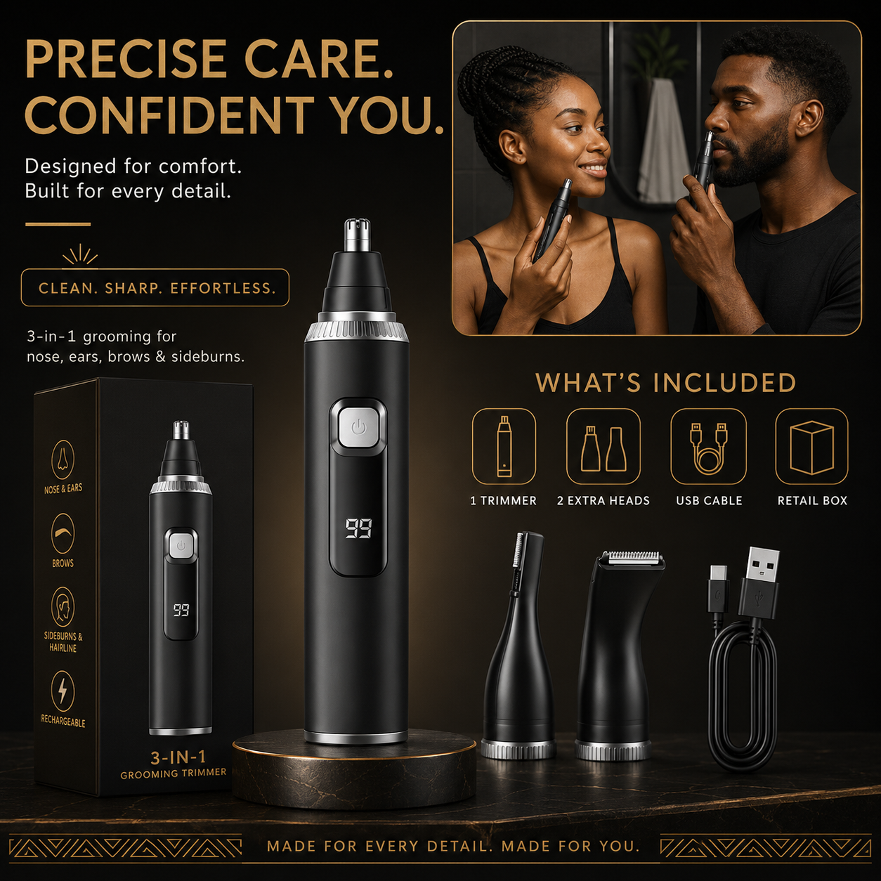 ⚡ LIMITED-TIME OFFER — SAVE 49% + FREE US SHIPPING - Precision Nose & Ear Hair Trimmer 🏆💈 thumbnail 2