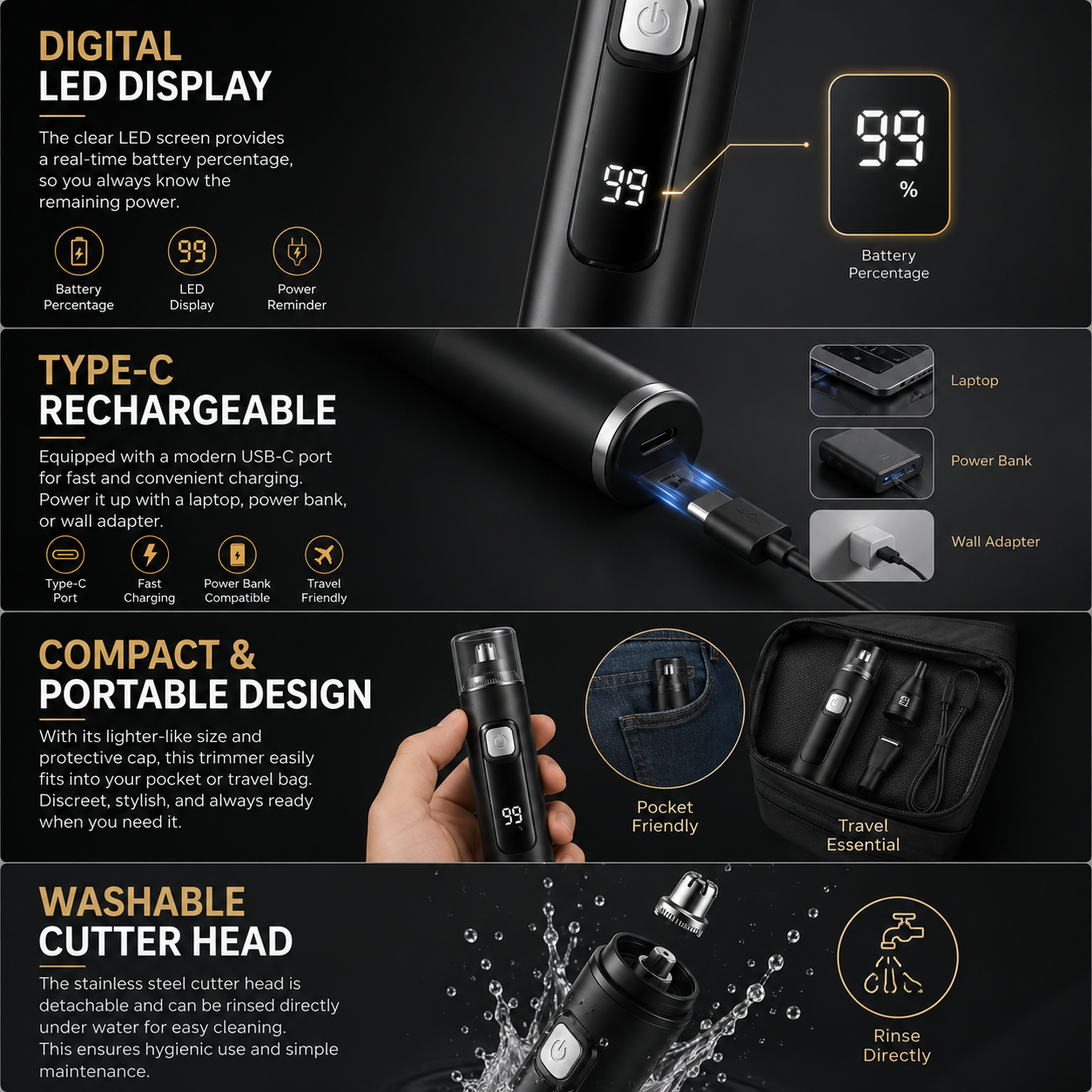 ⚡ LIMITED-TIME OFFER — SAVE 49% + FREE US SHIPPING - Precision Nose & Ear Hair Trimmer 🏆💈 thumbnail 6