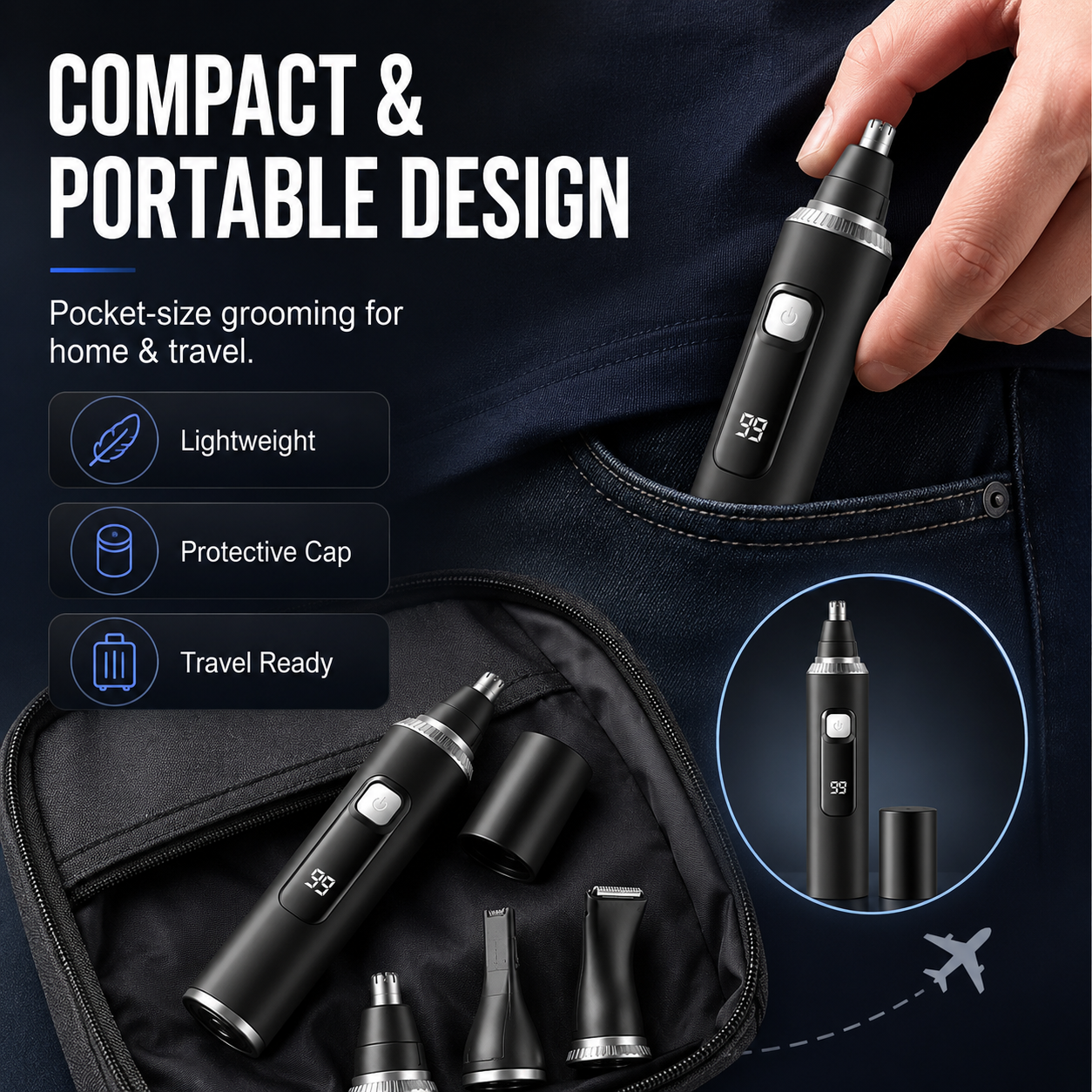 ⚡ LIMITED-TIME OFFER — SAVE 49% + FREE US SHIPPING - Precision Nose & Ear Hair Trimmer 🏆💈 thumbnail 8