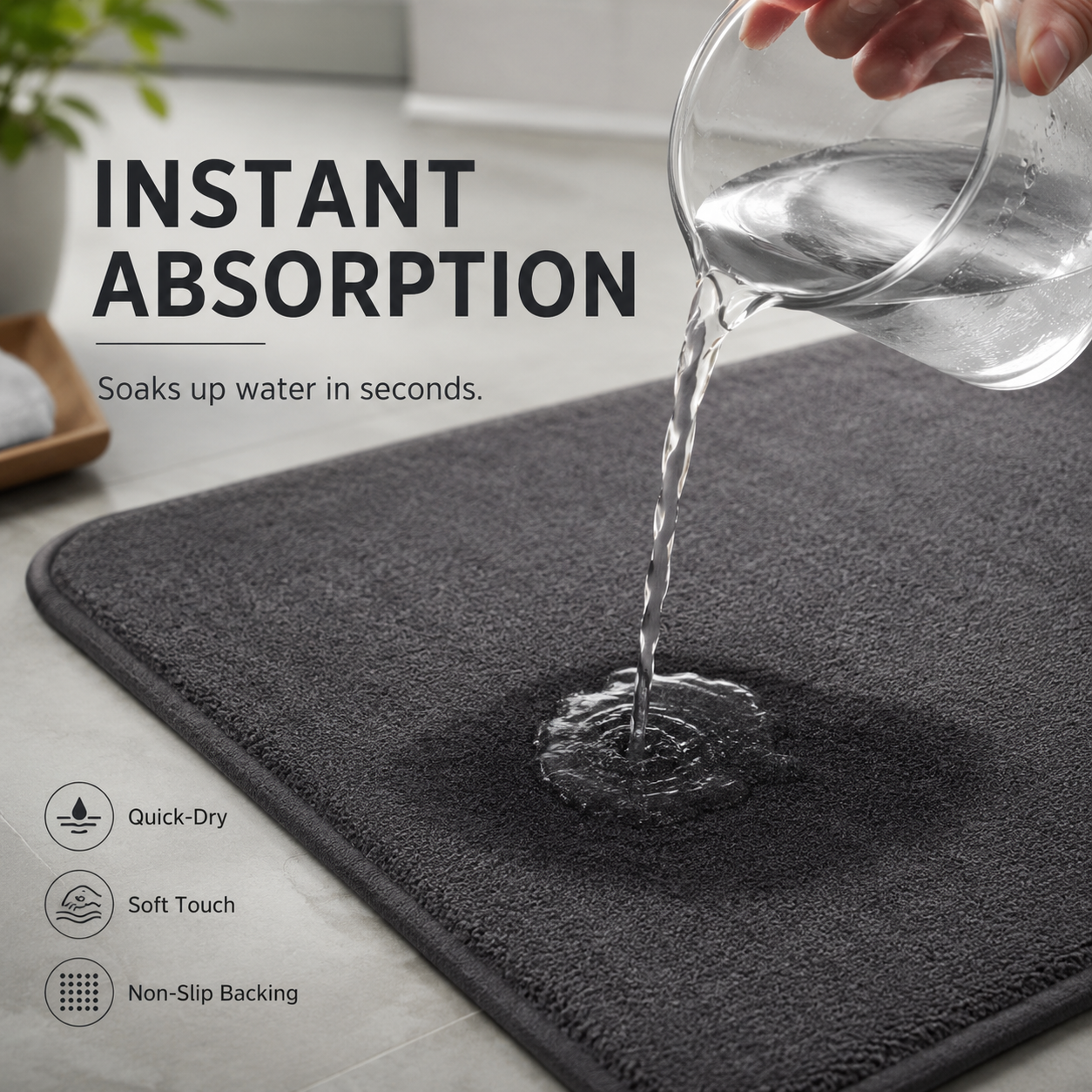 🛁 Premium Super Absorbent Bath Mat — Non-Slip Coral Velvet Bathroom Rug for Soft, Dry Comfort thumbnail 6