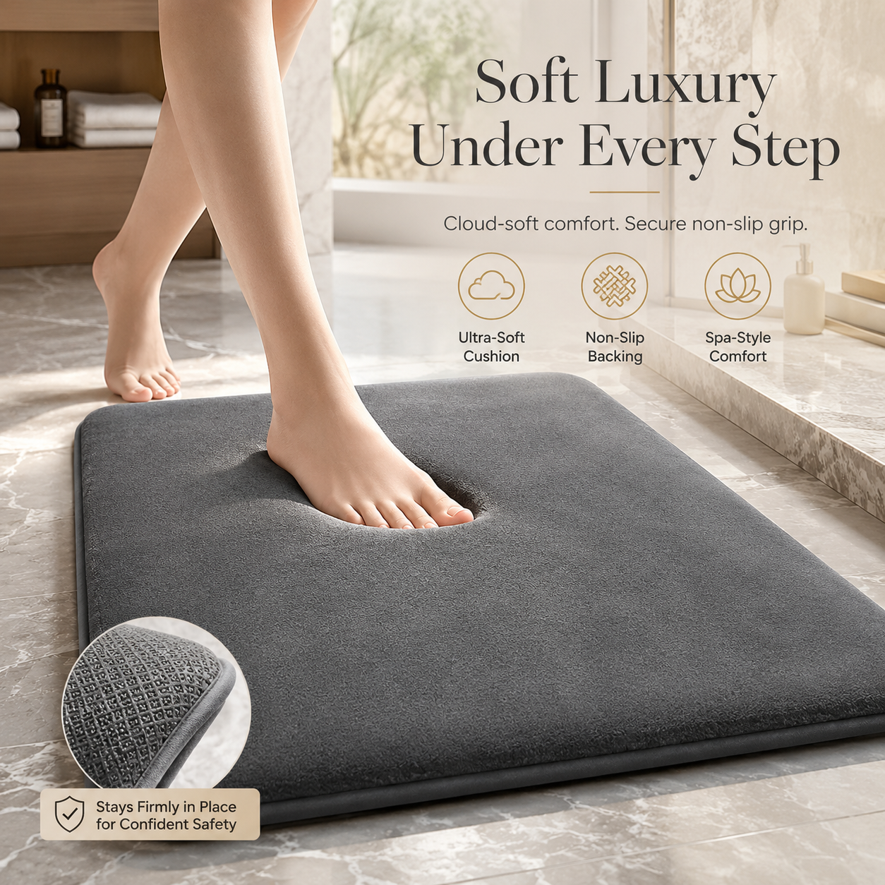 🛁 Premium Super Absorbent Bath Mat — Non-Slip Coral Velvet Bathroom Rug for Soft, Dry Comfort - Image 1