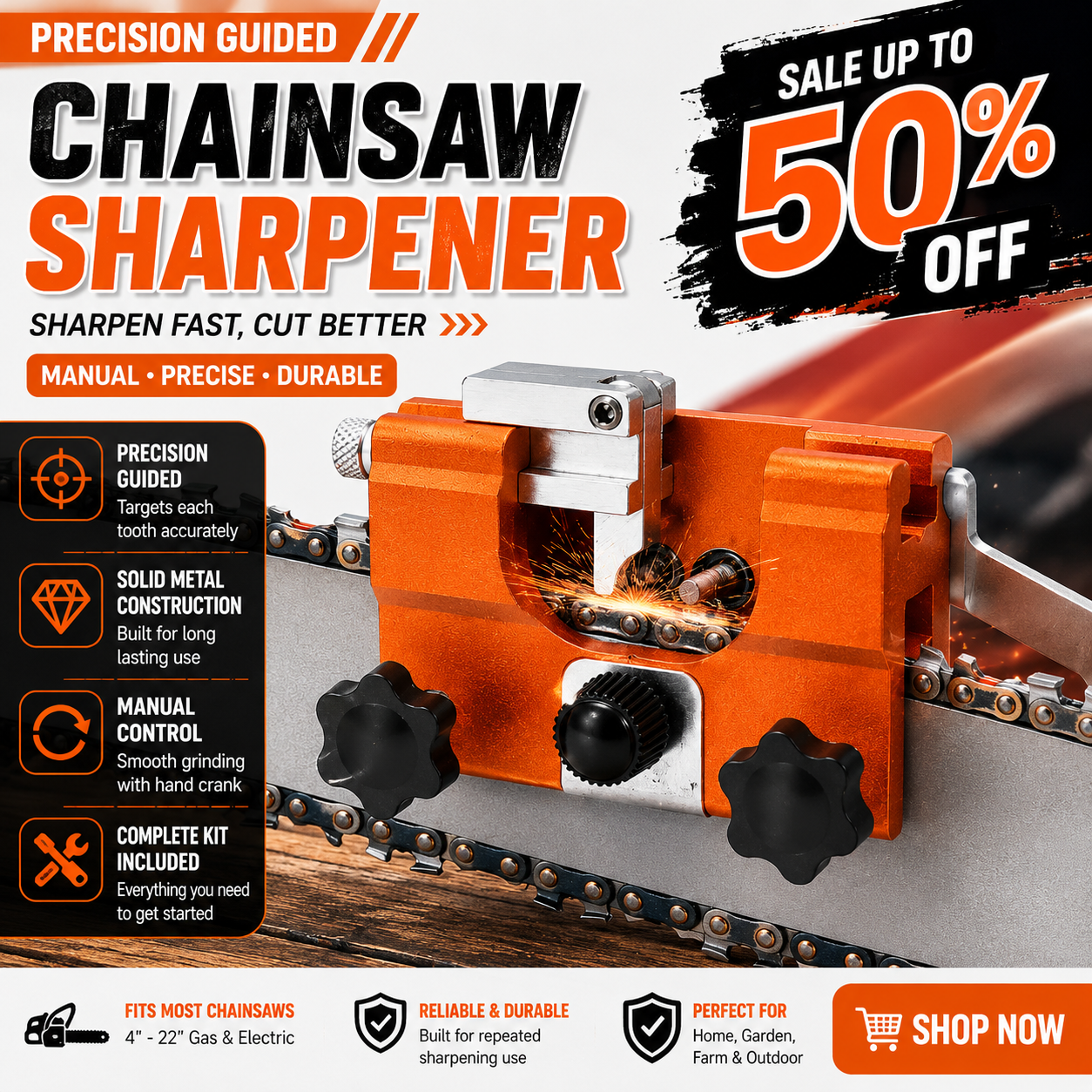 🔥 Last Day 50% OFF 🔥 RazorWolf Chainsaw Sharpener (Official Retailer) 2026 - Image 1