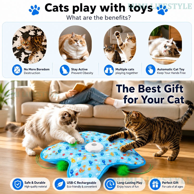 🔥 Last Day 50% OFF 🔥 HuntingFun Pro – Automatic cat toy for stress relief and playtime fun thumbnail 6