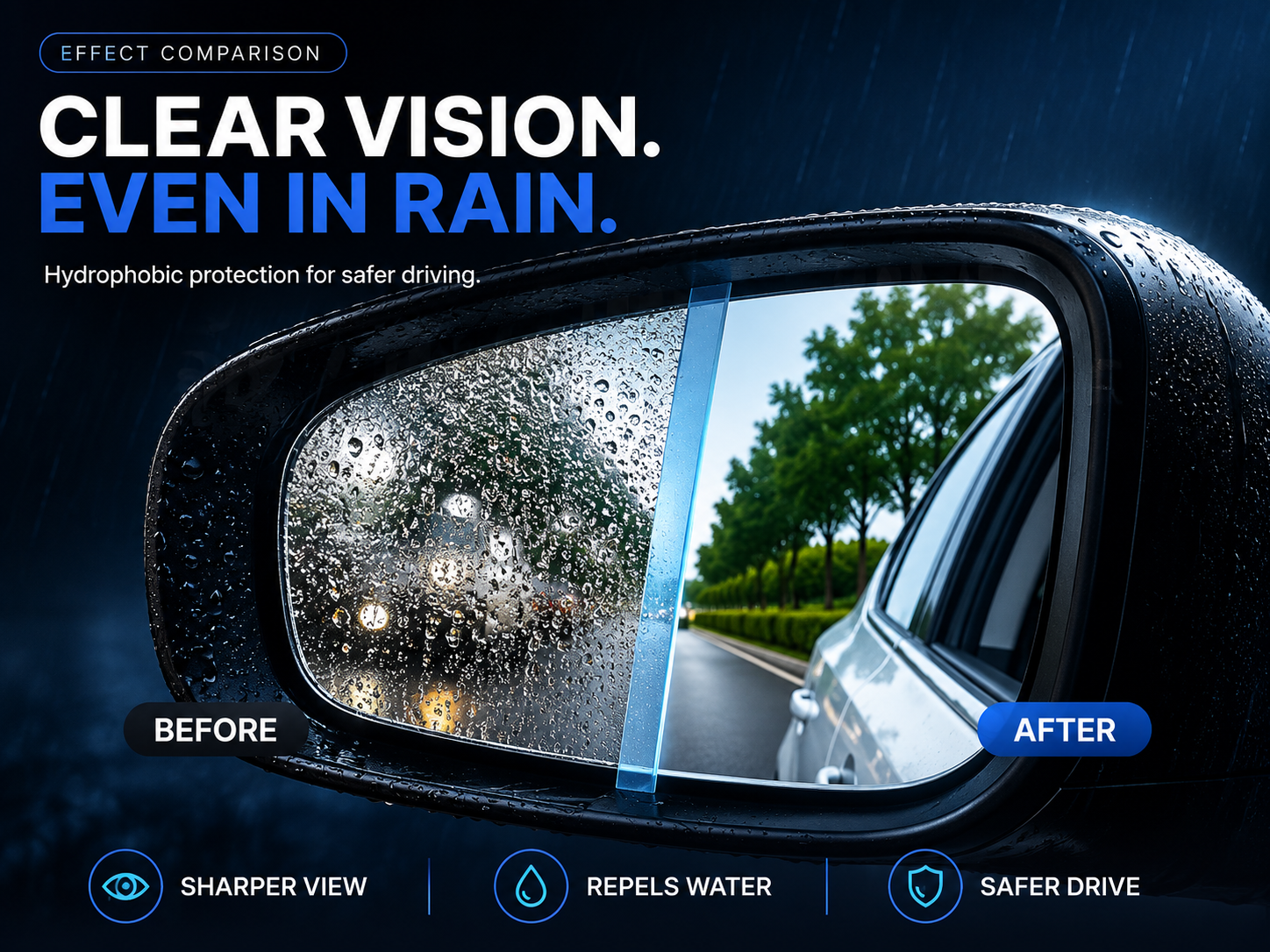 🌧️ Nano Anti-Rain Car Glass Spray — Hydrophobic Windshield Coating for Clearer Rainy Drives thumbnail 5