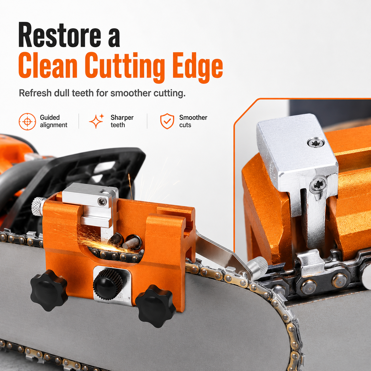 ⛓️ Manual Chainsaw Chain Sharpener – Restore Dull Chains Fast | 49% OFF 🔥 thumbnail 4