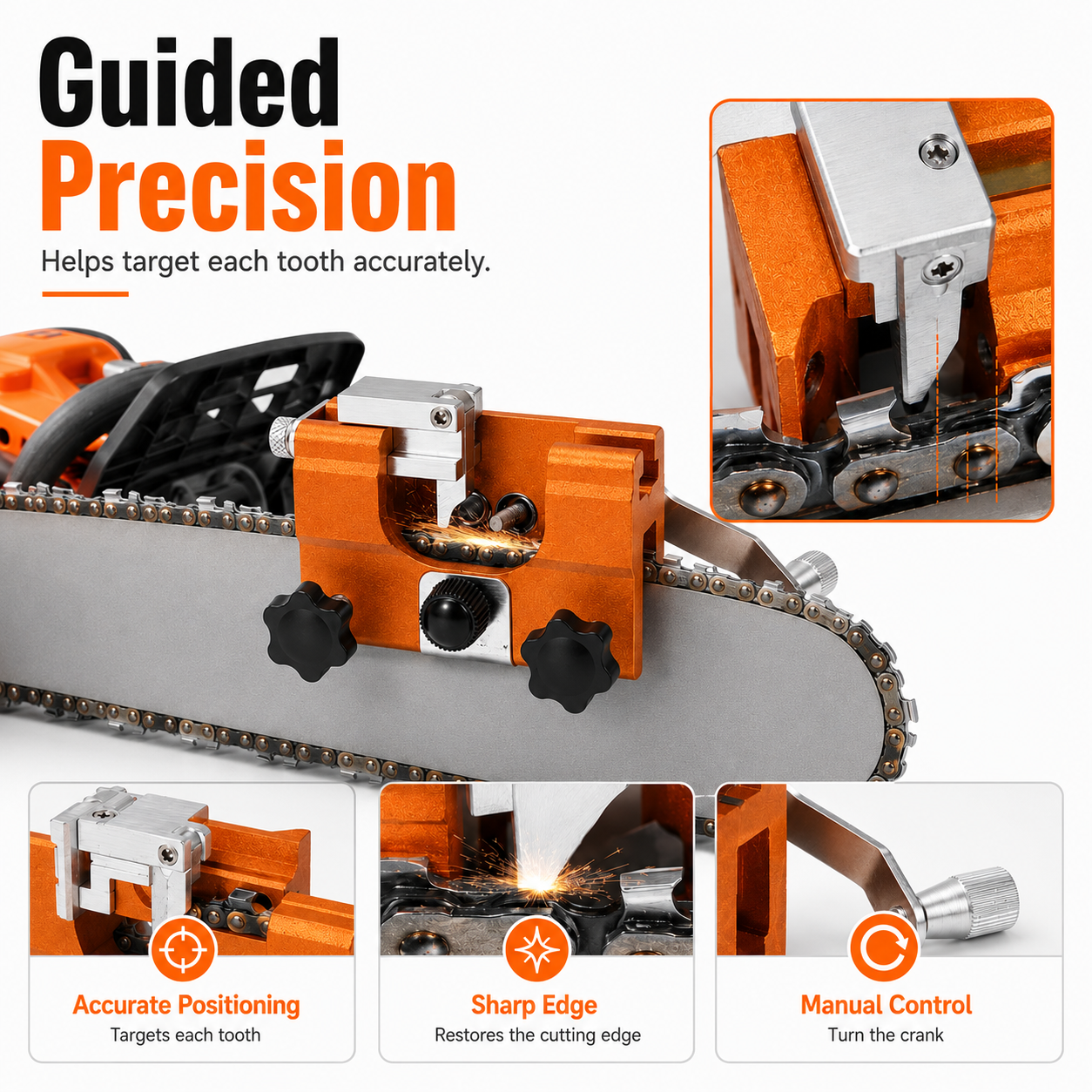 ⛓️ Manual Chainsaw Chain Sharpener – Restore Dull Chains Fast | 49% OFF 🔥 thumbnail 2