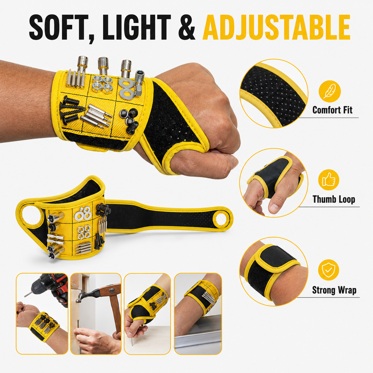 🔧 Hands-Free Magnetic Wrist Tool Holder – No More Dropped Screws | 49% OFF thumbnail 2
