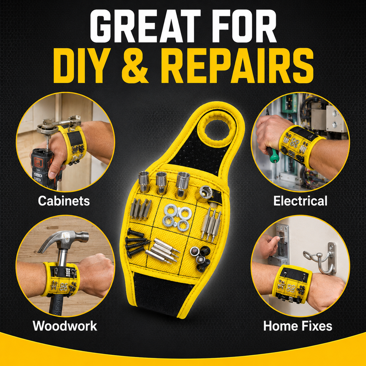 🔧 Hands-Free Magnetic Wrist Tool Holder – No More Dropped Screws | 49% OFF thumbnail 3