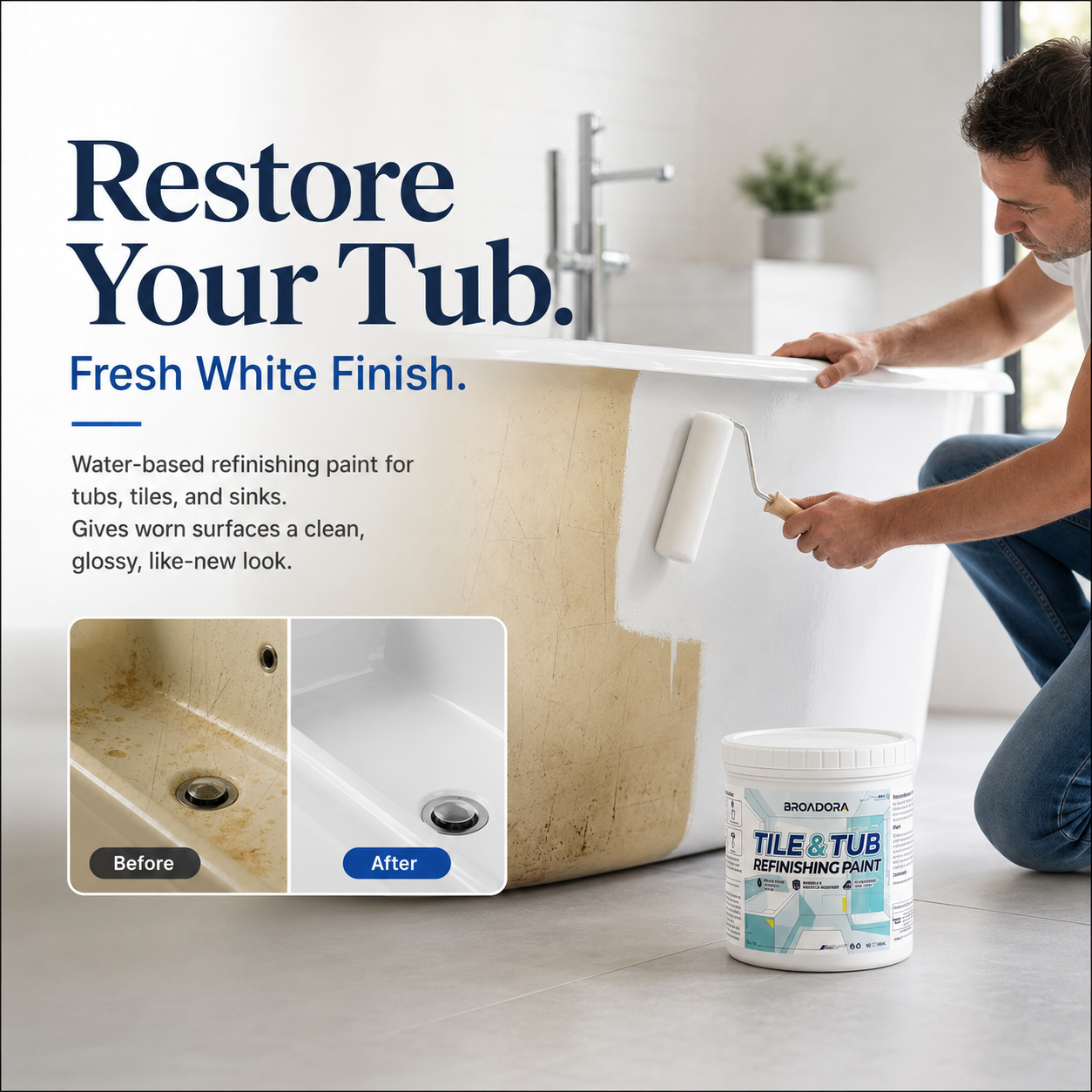 💎 Premium Tile Renewal Coating — Waterproof, Wear-Resistant Paint for Modern Home Renovation thumbnail 3