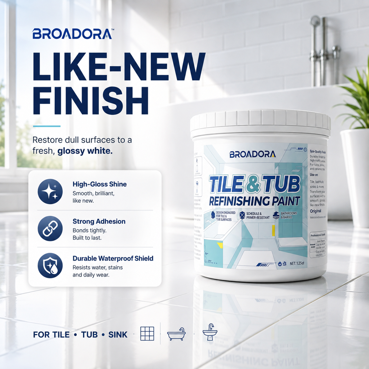 💎 Premium Tile Renewal Coating — Waterproof, Wear-Resistant Paint for Modern Home Renovation thumbnail 5