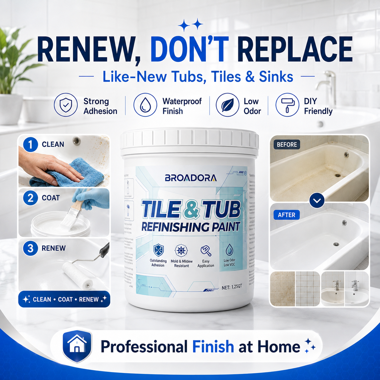 💎 Premium Tile Renewal Coating — Waterproof, Wear-Resistant Paint for Modern Home Renovation - Image 1