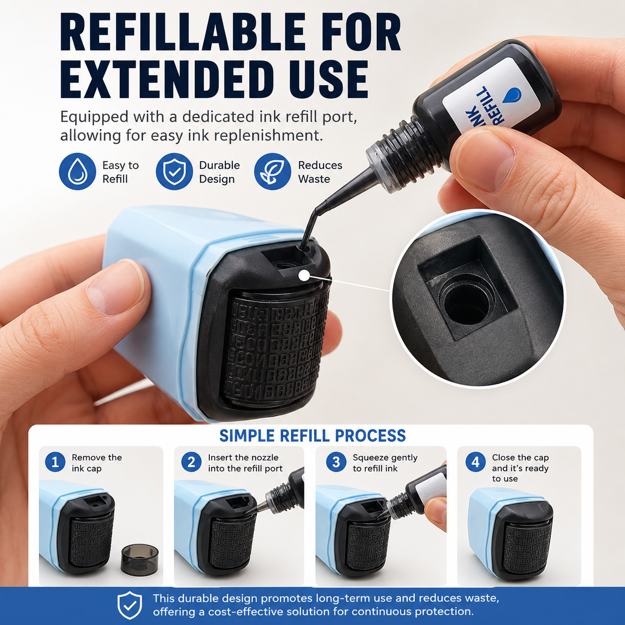 🔥 LIMITED TIME OFFER – BUY 1 GET 1 FREE + FREE SHIPPING 🛡️ Privacy Protection Roller Stamp 🖊️🖊️ thumbnail 3