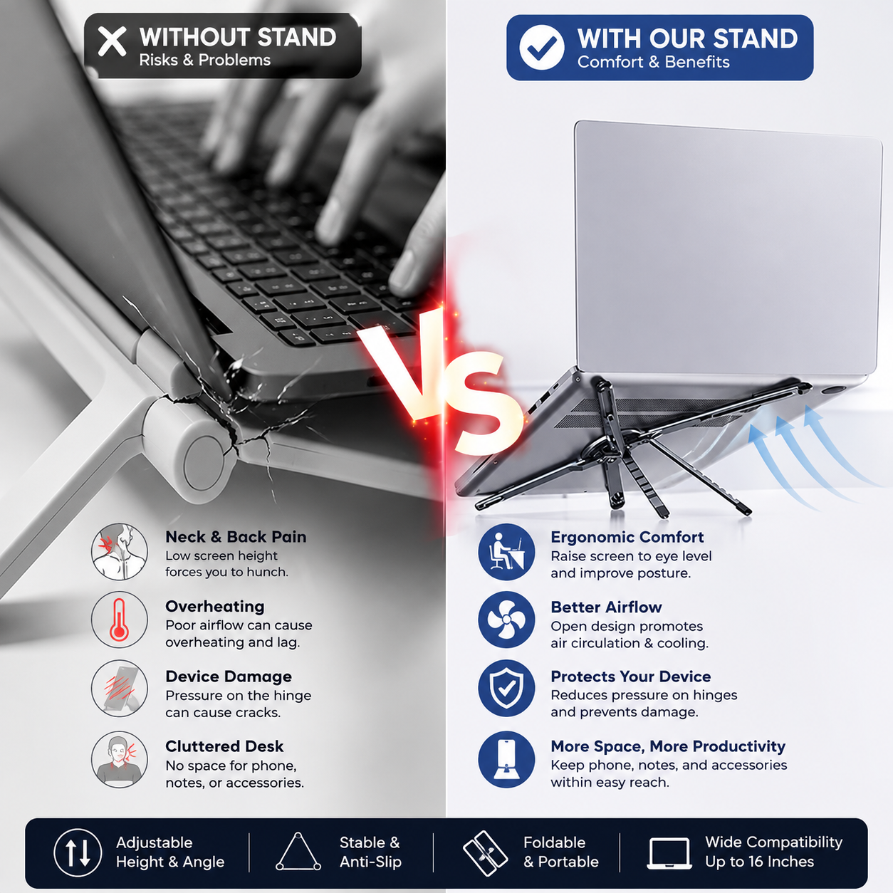 🚀 HOT SALE🔥 Magnetic Tablet Stand — Strong Suction & Foldable Design thumbnail 6