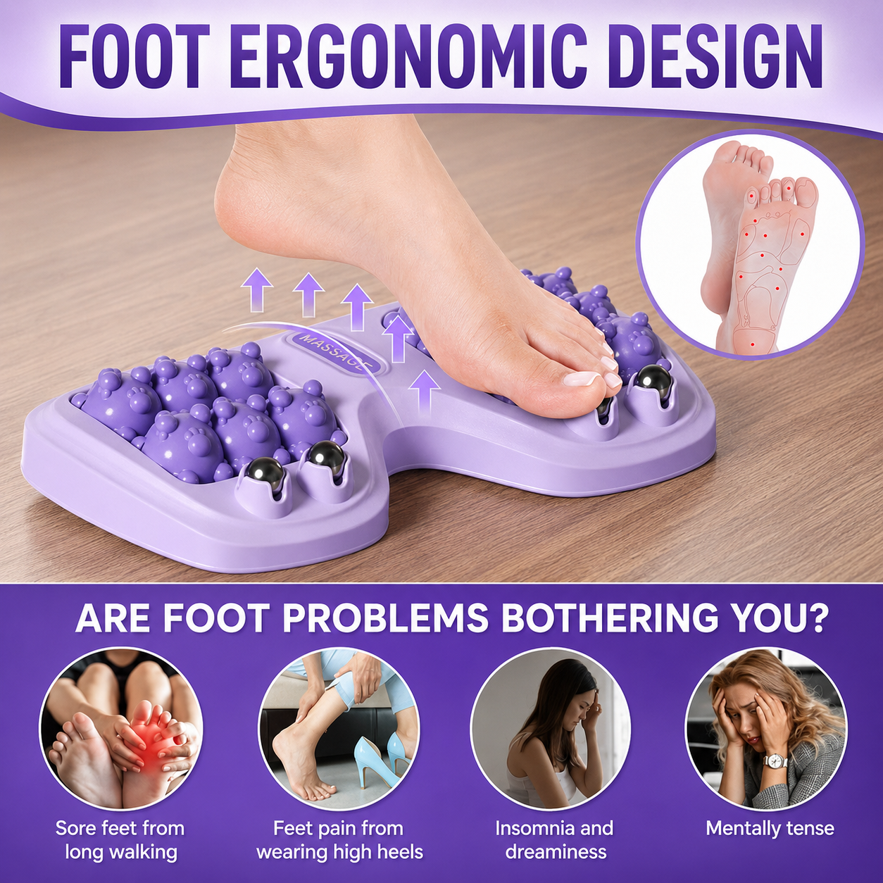 🔥16-Ball Magnetic Foot Massage Roller – Acupressure Relief for Tired, Aching Feet | 49% OFF 💥 thumbnail 4