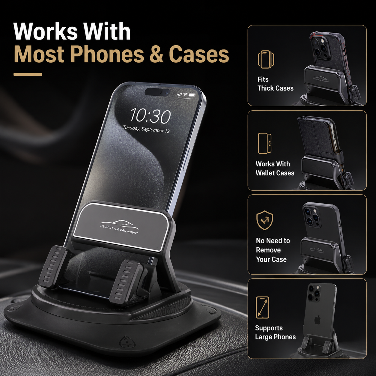 🔥360° Car Phone Holder 🏆 – Rock-Solid Suction, Fits All Phones 🔄 thumbnail 6
