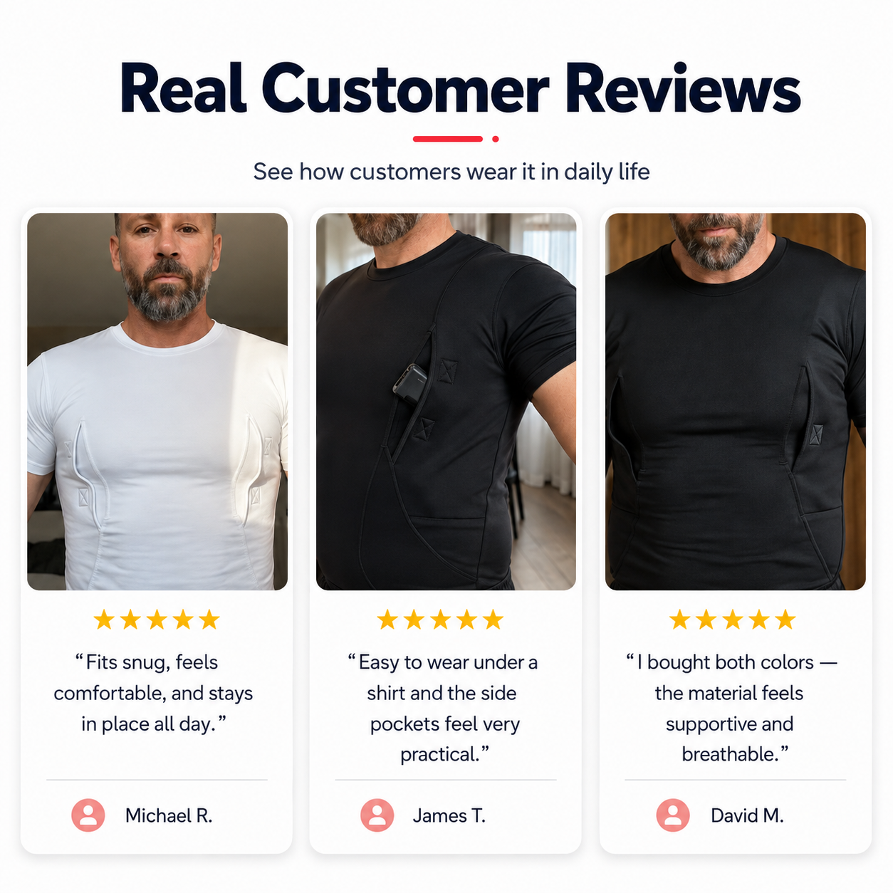 🔥Concealed Carry Compression Shirt – Dual Holster Tactical Undershirt for Men | 49% OFF 💥 thumbnail 4