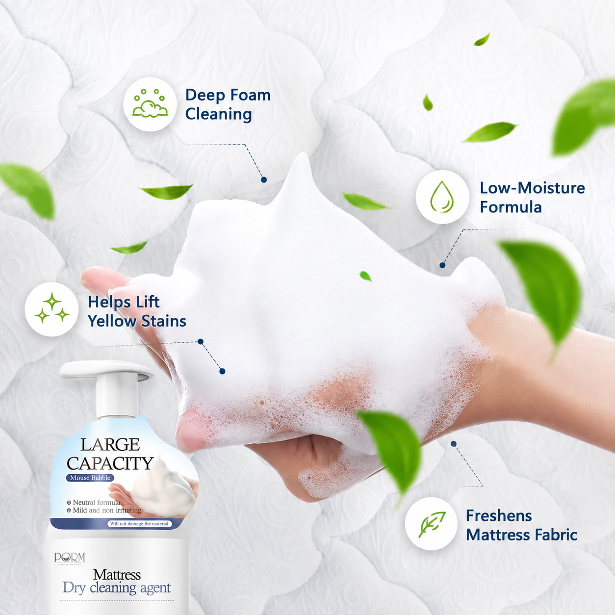 🥳2026 HOT SALE🥳💞50K+ SOLD!💛✨ 55% OFF! 🏆 Mattress & Upholstery Spot-Cleaning Foam 🧼 thumbnail 9