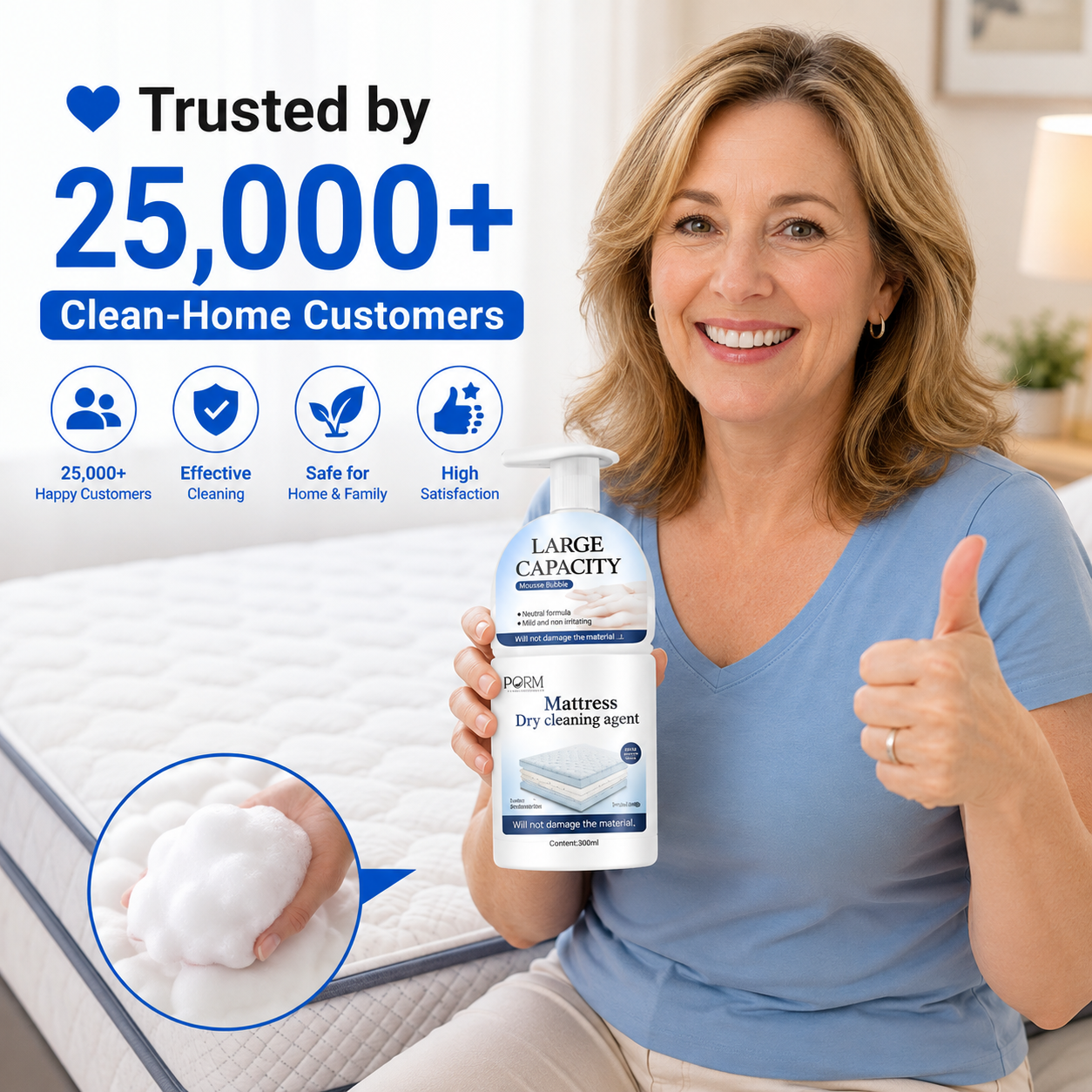 🥳2026 HOT SALE🥳💞50K+ SOLD!💛✨ 55% OFF! 🏆 Mattress & Upholstery Spot-Cleaning Foam 🧼 thumbnail 4