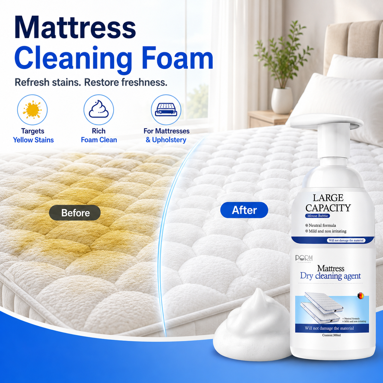 🥳2026 HOT SALE🥳💞50K+ SOLD!💛✨ 55% OFF! 🏆 Mattress & Upholstery Spot-Cleaning Foam 🧼 - Image 1
