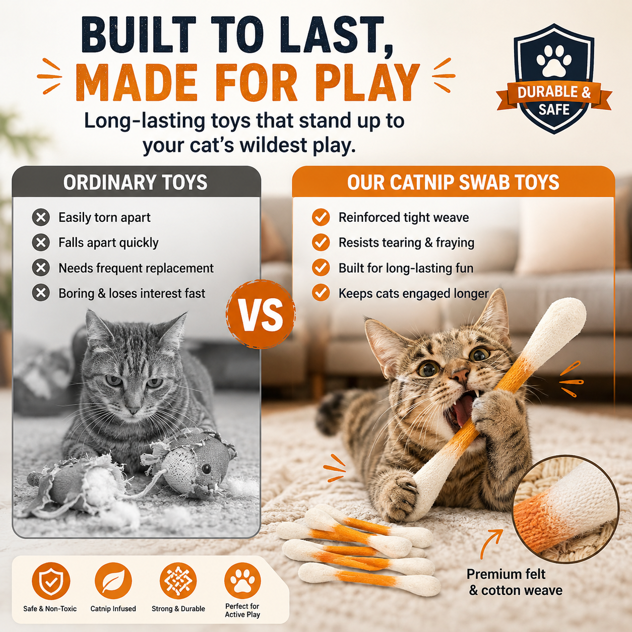 🥳2026 HOT SALE🥳💞50K+ SOLD!💛✨ BUY 2 GET 1 FREE 🏆 Giant Catnip Swab Toys 🧼 thumbnail 4