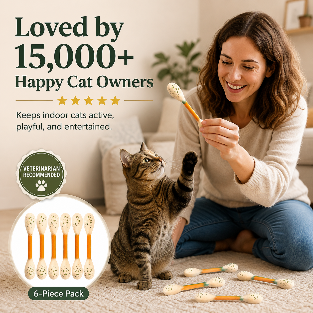 🥳2026 HOT SALE🥳💞50K+ SOLD!💛✨ BUY 2 GET 1 FREE 🏆 Giant Catnip Swab Toys 🧼 thumbnail 7