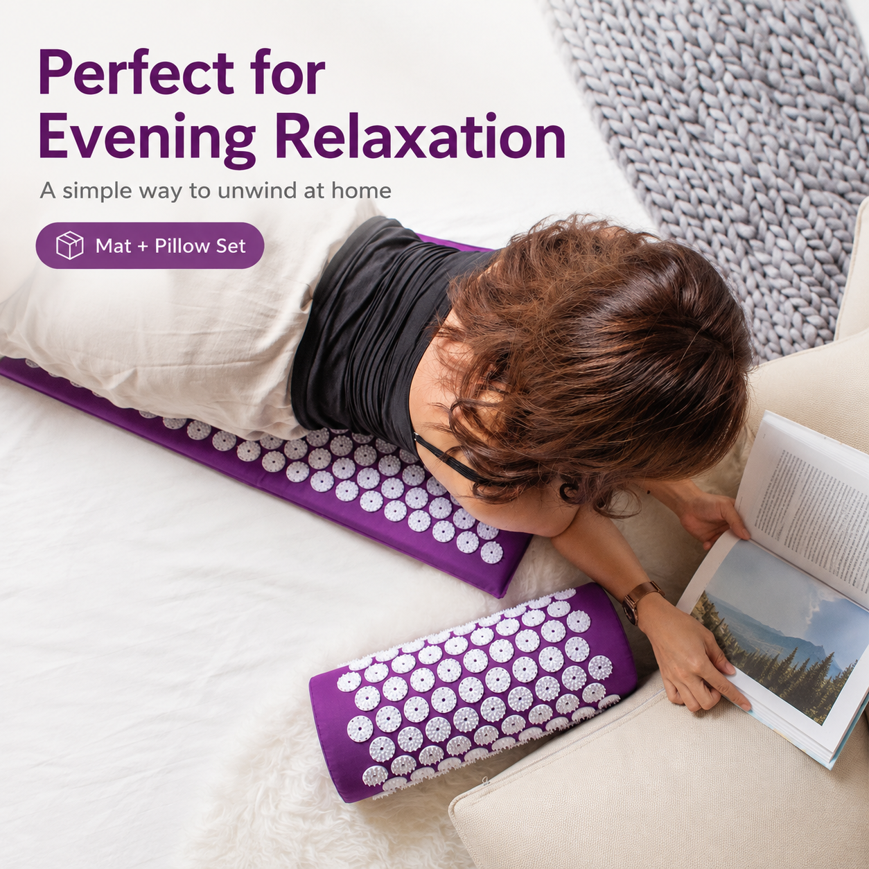 🔥 Back & Neck Tension Relief Acupressure Mat Set – 49% OFF 💆‍♀️ thumbnail 5