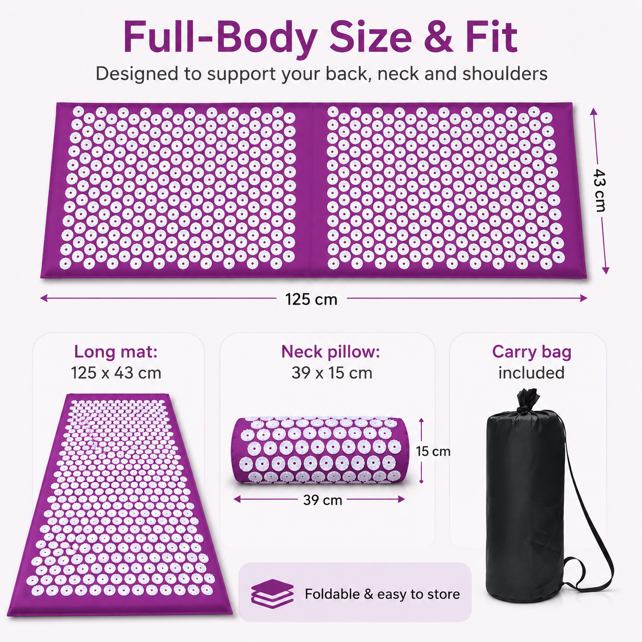 🔥 Back & Neck Tension Relief Acupressure Mat Set – 49% OFF 💆‍♀️ thumbnail 9