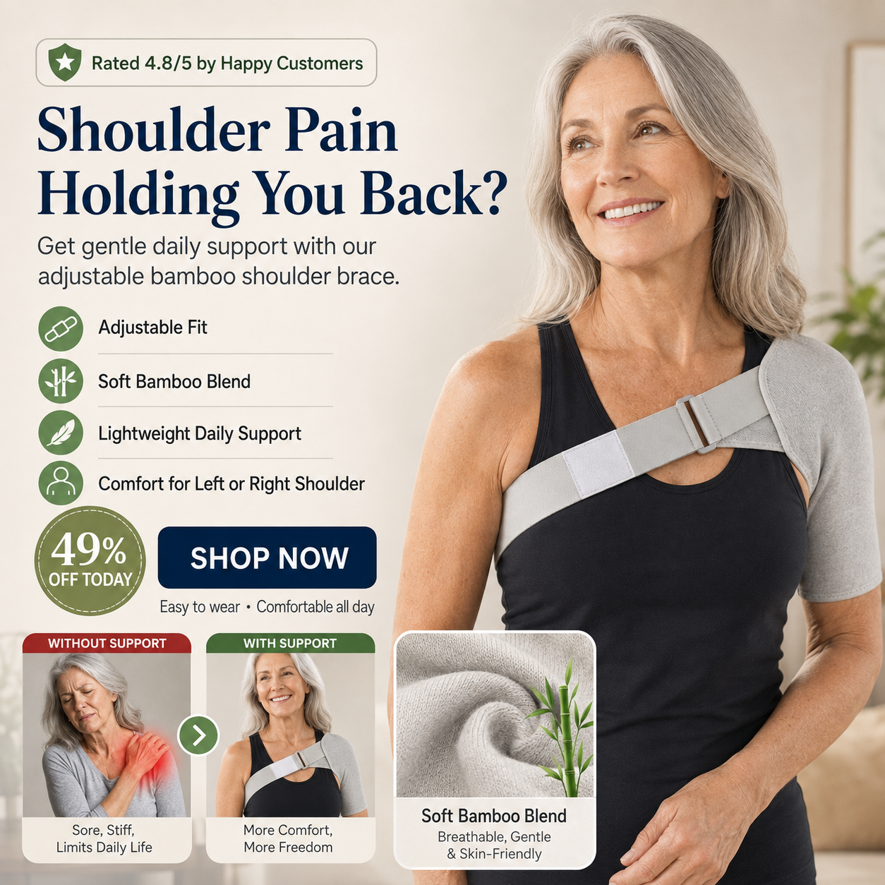 🦾 Adjustable Shoulder Support Brace – Sore & Stiff Shoulder Relief | 🔥 49% OFF - Image 1