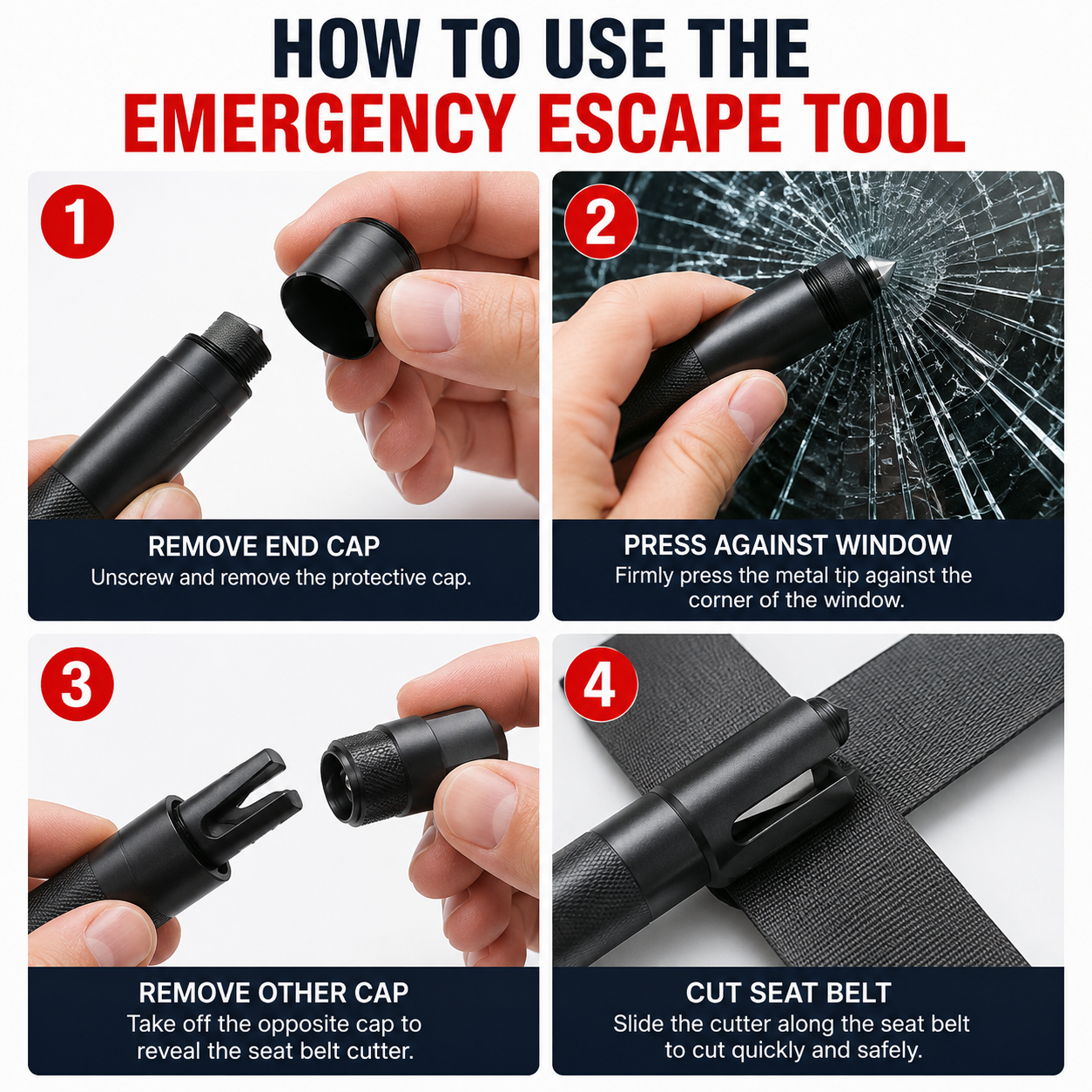 🥳2026 HOT SALE🥳💞50K+ SOLD!💛✨ BUY 2 GET 1 FREE 🏆 2-in-1 Car Emergency Escape Tool 🛡️ thumbnail 7