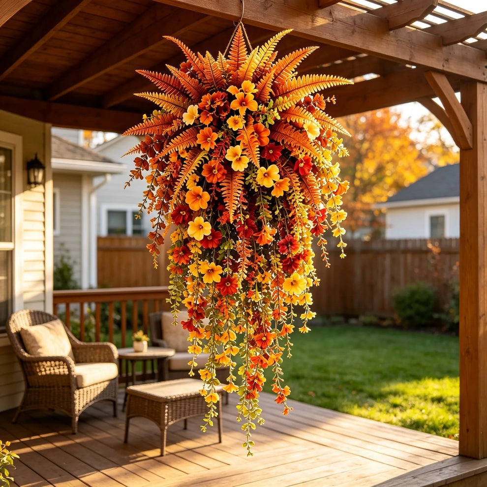 🔥On Sale Only Today 🍂 Artificial Fern for Autumn Outdoor Decor– Autumn Porch & Door Decoration thumbnail 6