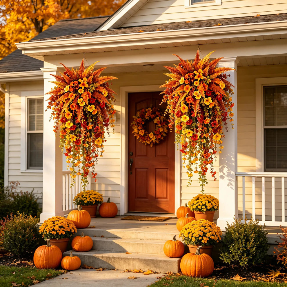 🔥On Sale Only Today 🍂 Artificial Fern for Autumn Outdoor Decor– Autumn Porch & Door Decoration thumbnail 7